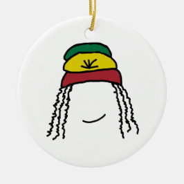 Ornamento De Cerâmica Sorriso de Rasta