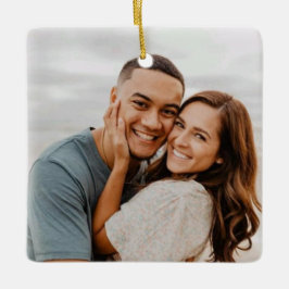 Ornamento De Cerâmica Sorriso é amor, casamento de natal