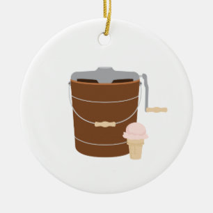 Ornamento De Cerâmica Sorvete