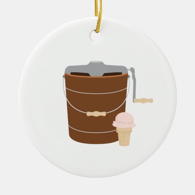 Ornamento De Cerâmica Sorvete (Frente)