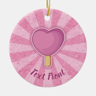 Ornamento De Cerâmica Sorvete cardíaco