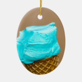Ornamento De Cerâmica Sorvete com macro waffle