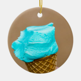 Ornamento De Cerâmica Sorvete com macro waffle