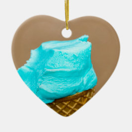 Ornamento De Cerâmica Sorvete com macro waffle