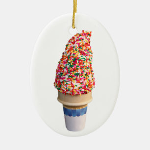 Ornamento De Cerâmica Sorvete Cone Ornament