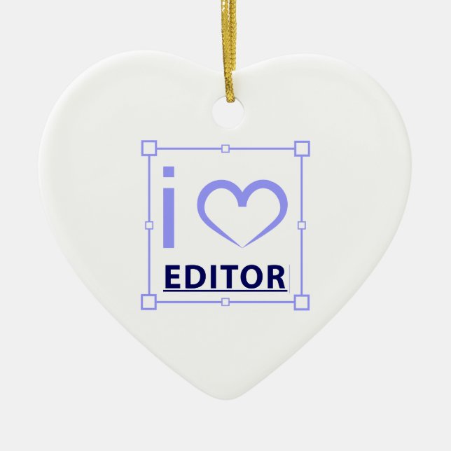 Ornamento De Cerâmica Sou editor (Frente)