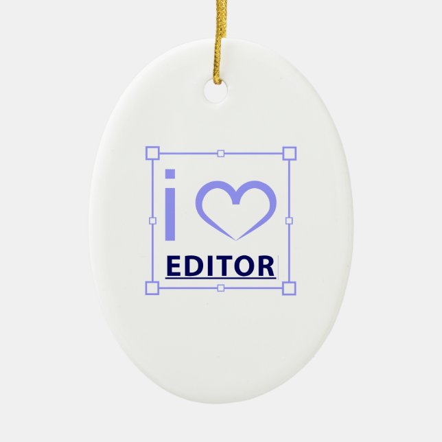 Ornamento De Cerâmica Sou editor (Frente)