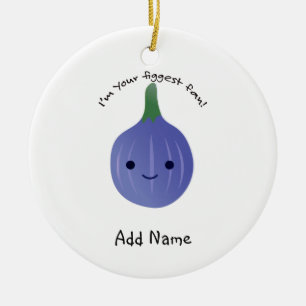 Ornamento De Cerâmica Sou o seu fã Fig Fig