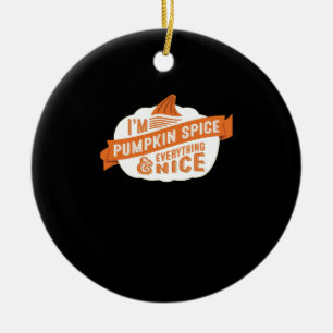 Ornamento De Cerâmica Sou Pumpkin Spice e tudo bem