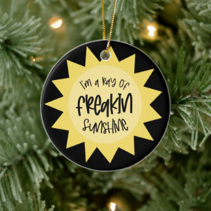 Ornamento De Cerâmica Sou um raio de estranho sol