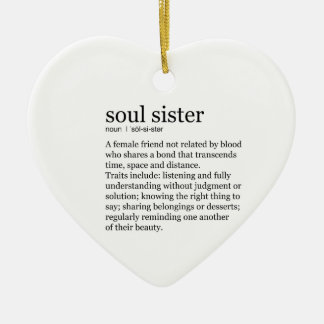 Ornamento De Cerâmica Soul Sister Ornament