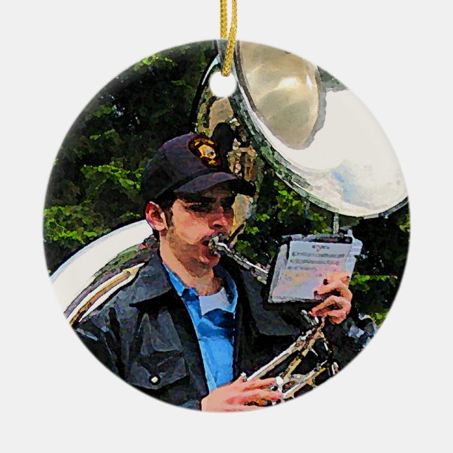 Ornamento De Cerâmica Sousaphone (Frente)