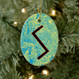 Ornamento De Cerâmica Sowilo Viking Rune Yule Ornament - Sucesso!