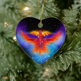 Ornamento De Cerâmica Space Phoenix Nebula
