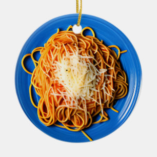 Ornamento De Cerâmica Spaghetti Pun Ornaço Cerâmico de Natal