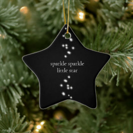 Ornamento De Cerâmica Sparkle Sparkle Little Star Black Starlight