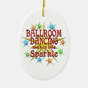 Ornamento De Cerâmica Sparkles da dança de salão de baile