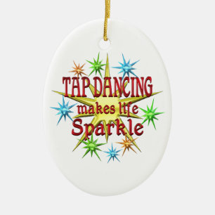 Ornamento De Cerâmica Sparkles da dança de torneira