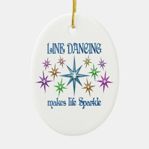 Ornamento De Cerâmica Sparkles de dança de linha