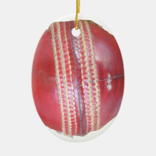 Ornamento De Cerâmica Spin Master's Sphere: Uma bola de críquete esquerd