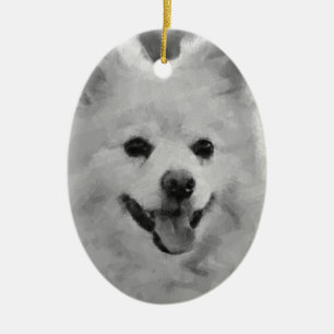 Ornamento De Cerâmica Spitz Japonês