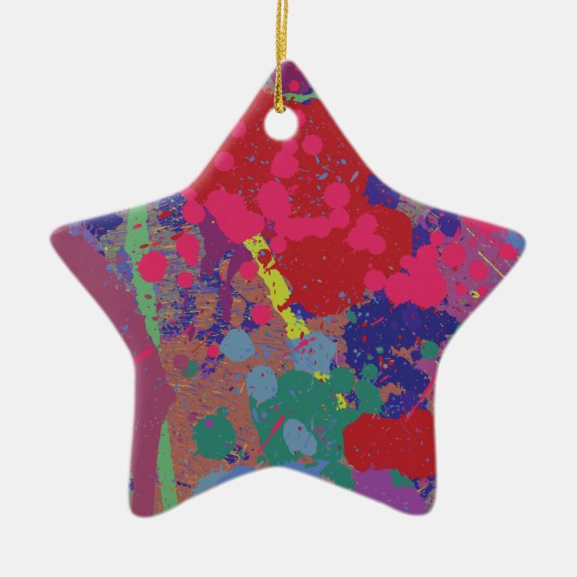 Ornamento De Cerâmica Splattered (Frente)