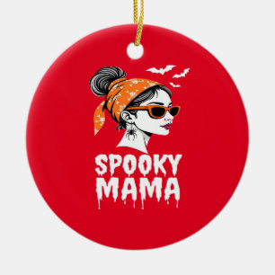 Ornamento De Cerâmica Spooky Mama Halloween - Design