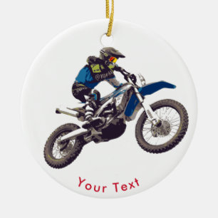Ornamento De Cerâmica SPORTS Motocross Stunt Rider