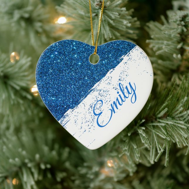 Ornamento De Cerâmica spray de glitter personalizado (Árvore)