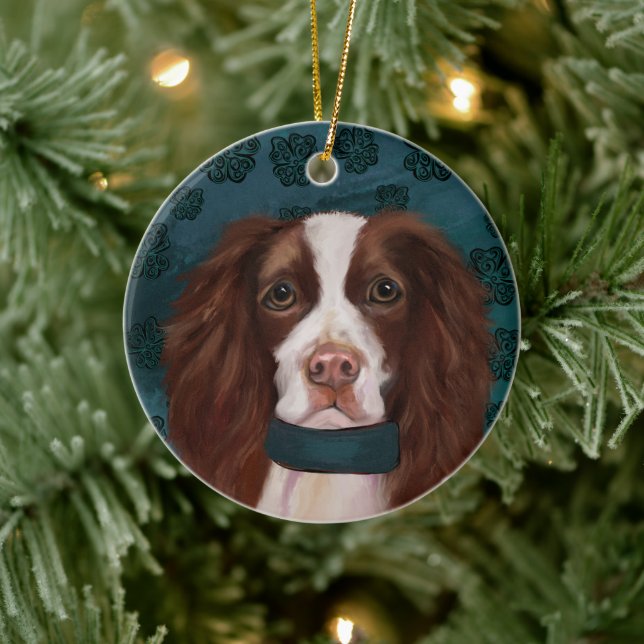 Ornamento De Cerâmica Springer Spaniel Inglês     (Árvore)