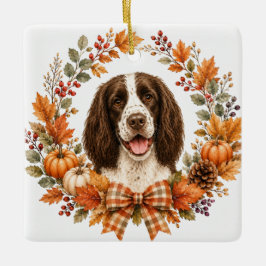 Ornamento De Cerâmica Springer Spaniel Outono