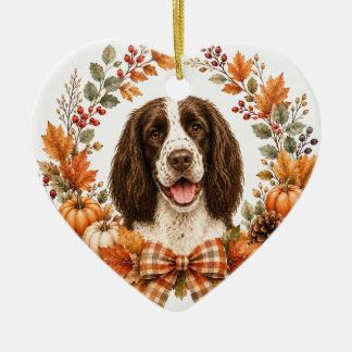 Ornamento De Cerâmica Springer Spaniel Outono
