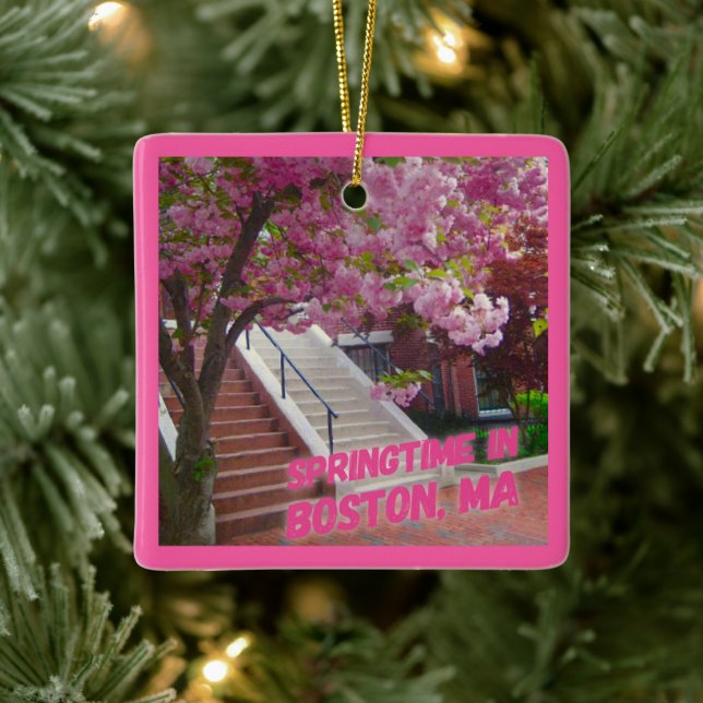 Ornamento De Cerâmica Springtime em Boston, MÃES (Árvore)