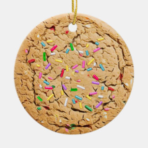 Ornamento De Cerâmica Sprinkles Sugar Cookie Comida Realista Natal