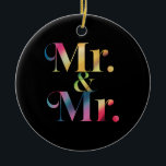 Ornamento De Cerâmica Sr. casamento gay do Partido de Bachelor do & Gay<br><div class="desc">Sr. casamento gay do Partido de Bachelor do & Gay</div>