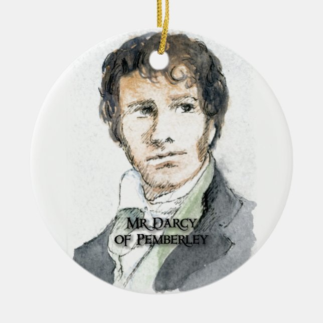 Ornamento De Cerâmica Sr. Darcy de Pemberley (Frente)