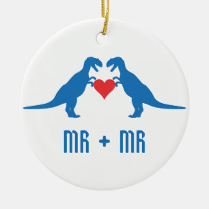 Ornamento De Cerâmica Sr. +O Sr. Amor é dinossauros do amor