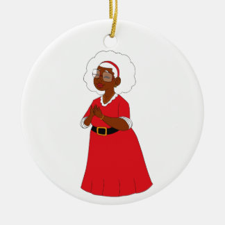 Ornamento De Cerâmica Sra. Claus Chocolate