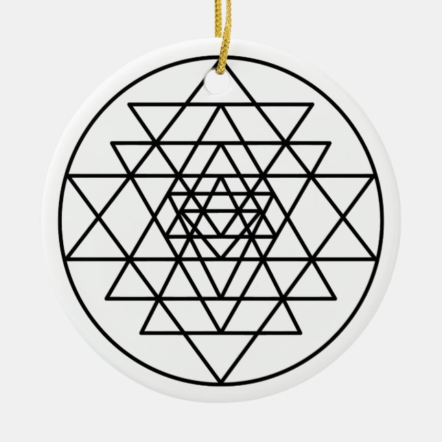 Ornamento De Cerâmica Sri Yantra (Frente)