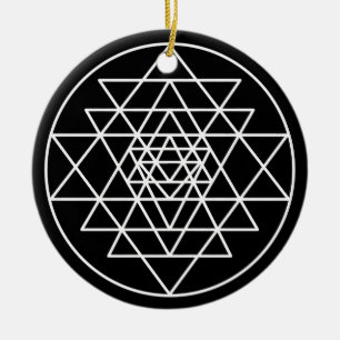 Ornamento De Cerâmica Sri Yantra