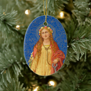 Ornamento De Cerâmica St. Filomena com Âncora (SNV 051)