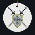 Ornamento De Cerâmica St Michael - espadas e protetor<br><div class="desc">St Michael - espadas e protetor</div>
