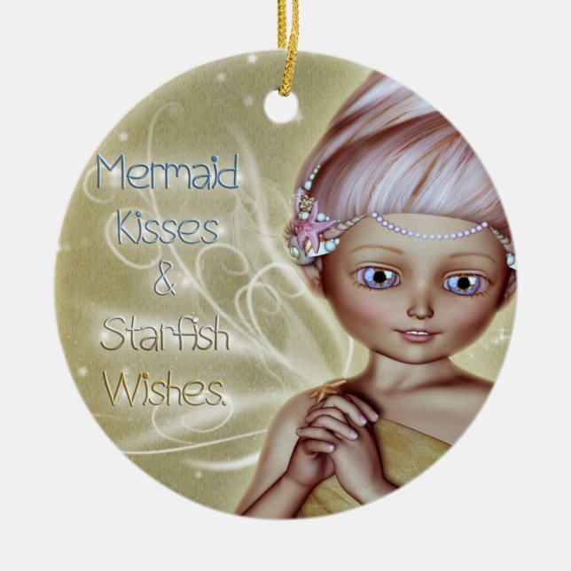 Ornamento De Cerâmica Starfish Wish (Frente)