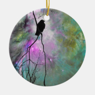 Ornamento De Cerâmica Starry Crow