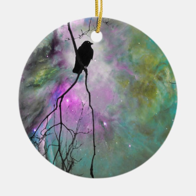 Ornamento De Cerâmica Starry Crow (Frente)