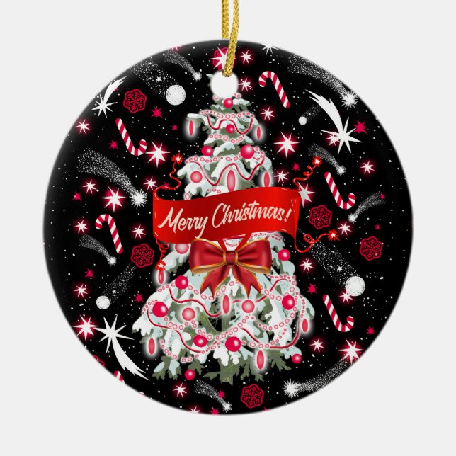 Ornamento De Cerâmica Starry Night (Frente)