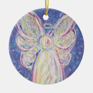 Ornamento De Cerâmica Starry Night Angel Art Holiday Ornaings