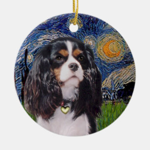 Ornamento De Cerâmica Starry Night - Cavalier (tricolor)