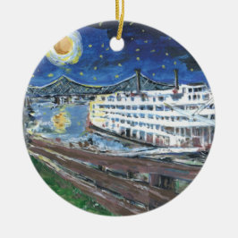 Ornamento De Cerâmica Starry Night Mississippi Queen