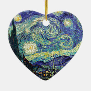 Ornamento De Cerâmica Starry Night por van Gogh